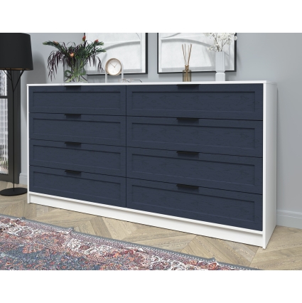 Kомод Тренд КТ-К197 (Белый ЛДСП/ Дуб королевский ЛМДФ) Ш1965 В1020 Г451